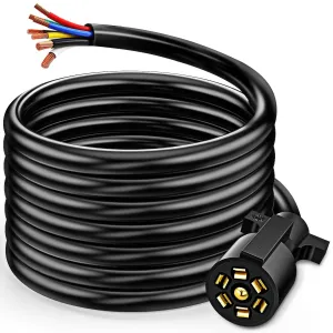 16FT Heavy Duty 7 Way Inline Trailer Cord