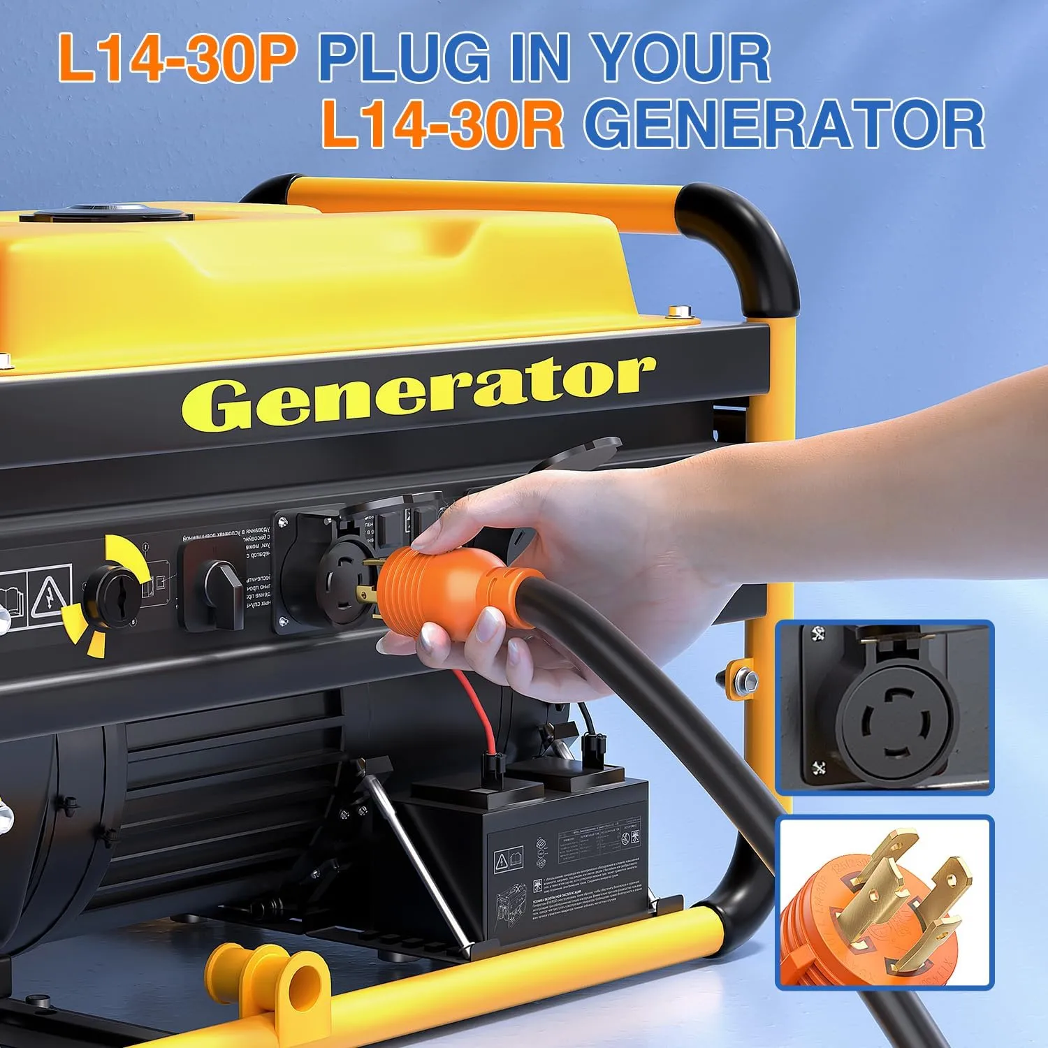 30Amp 100FT Generator Extension Cord Drag Tool