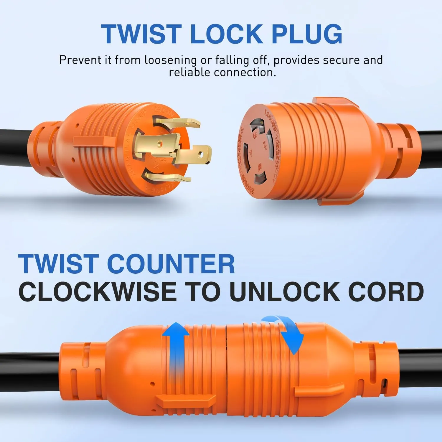 30Amp 50FT Generator Extension Cord