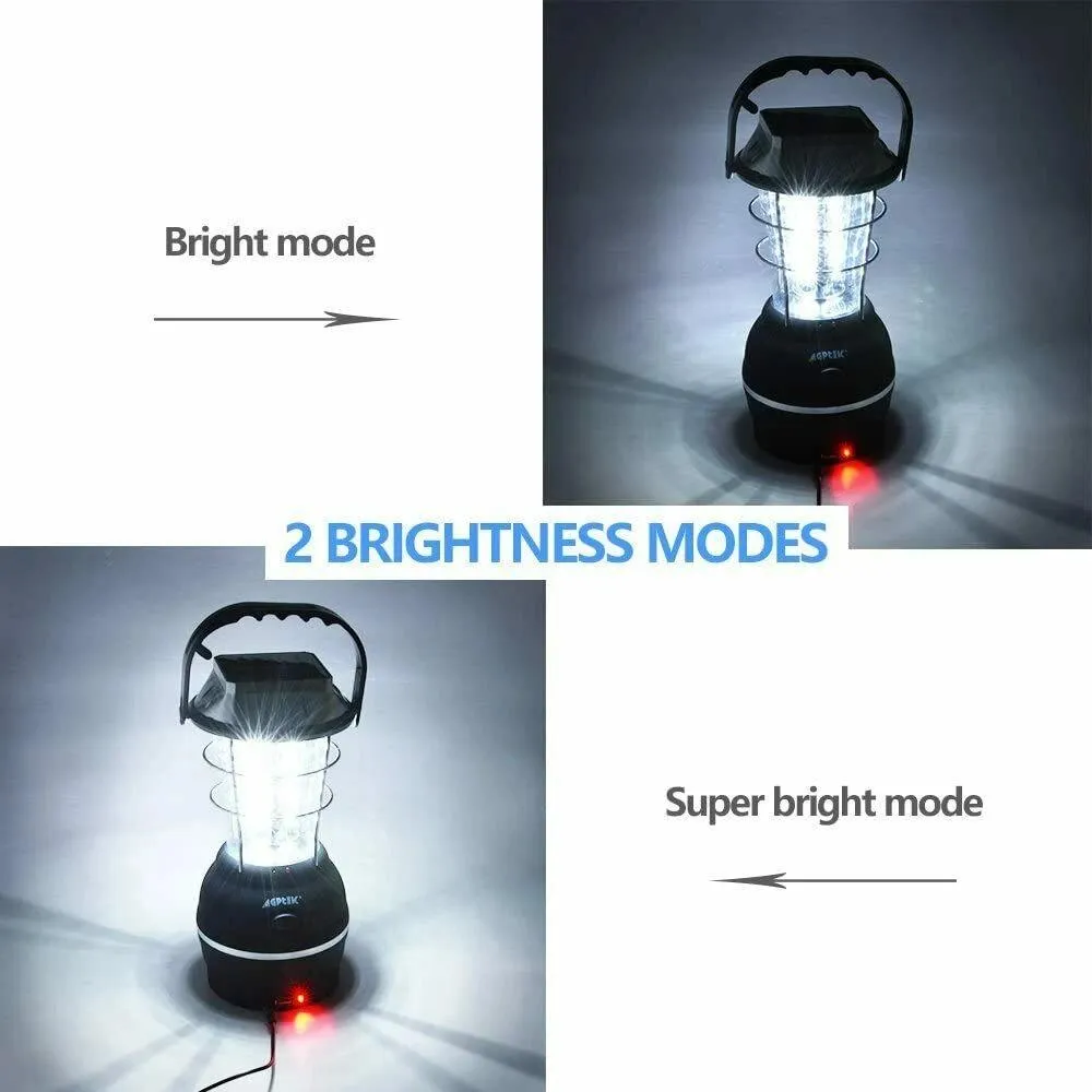 5 Way Charging 36 LED Solar Lantern Camping Light