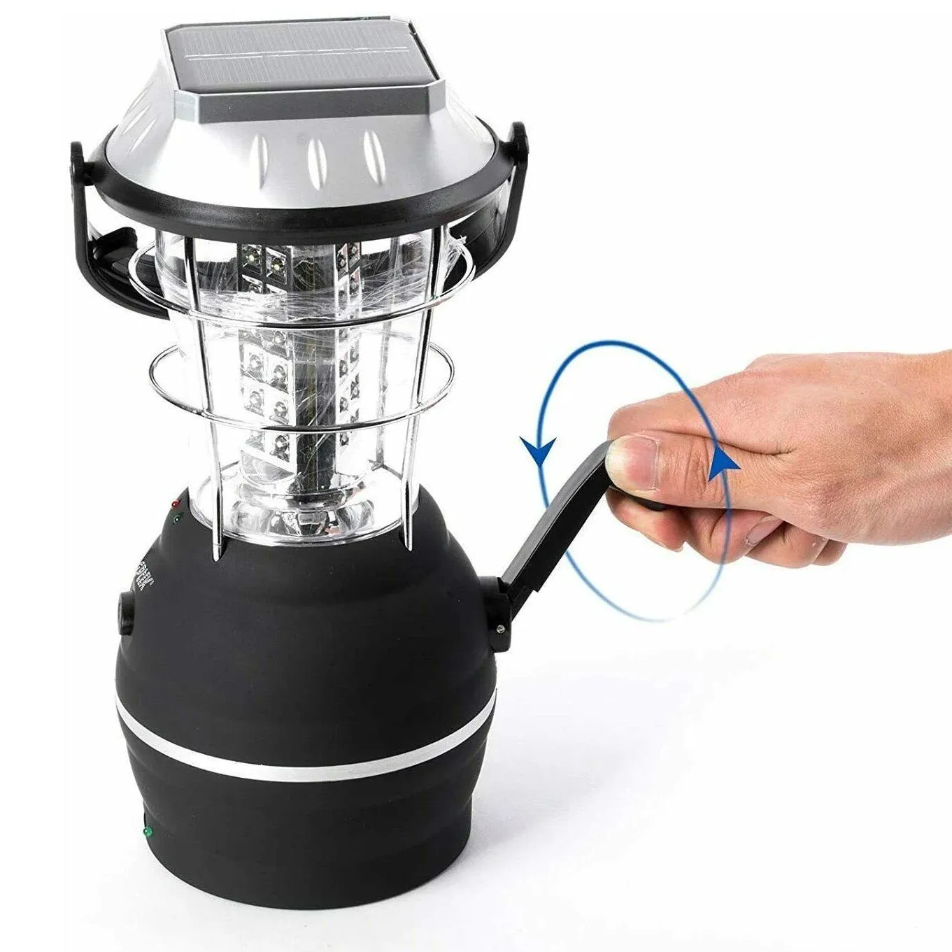5 Way Charging 36 LED Solar Lantern Camping Light