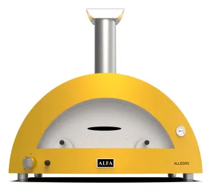 Alfa Moderno 5 Pizze Gas-Fired Pizza Oven In Fire Yellow