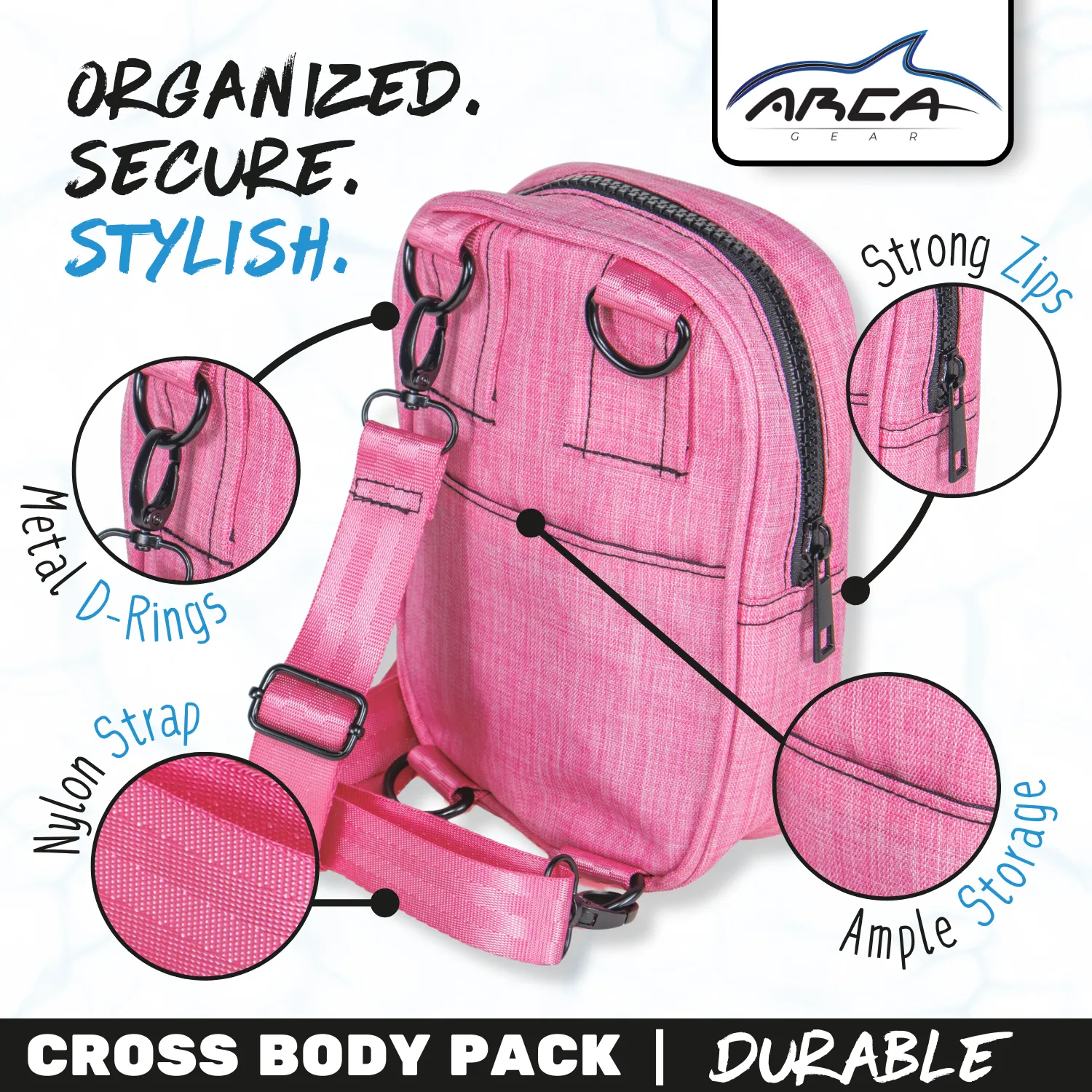 Arca Gear Cross Body Pack   RFID - All Your Essentials, Nothing Else