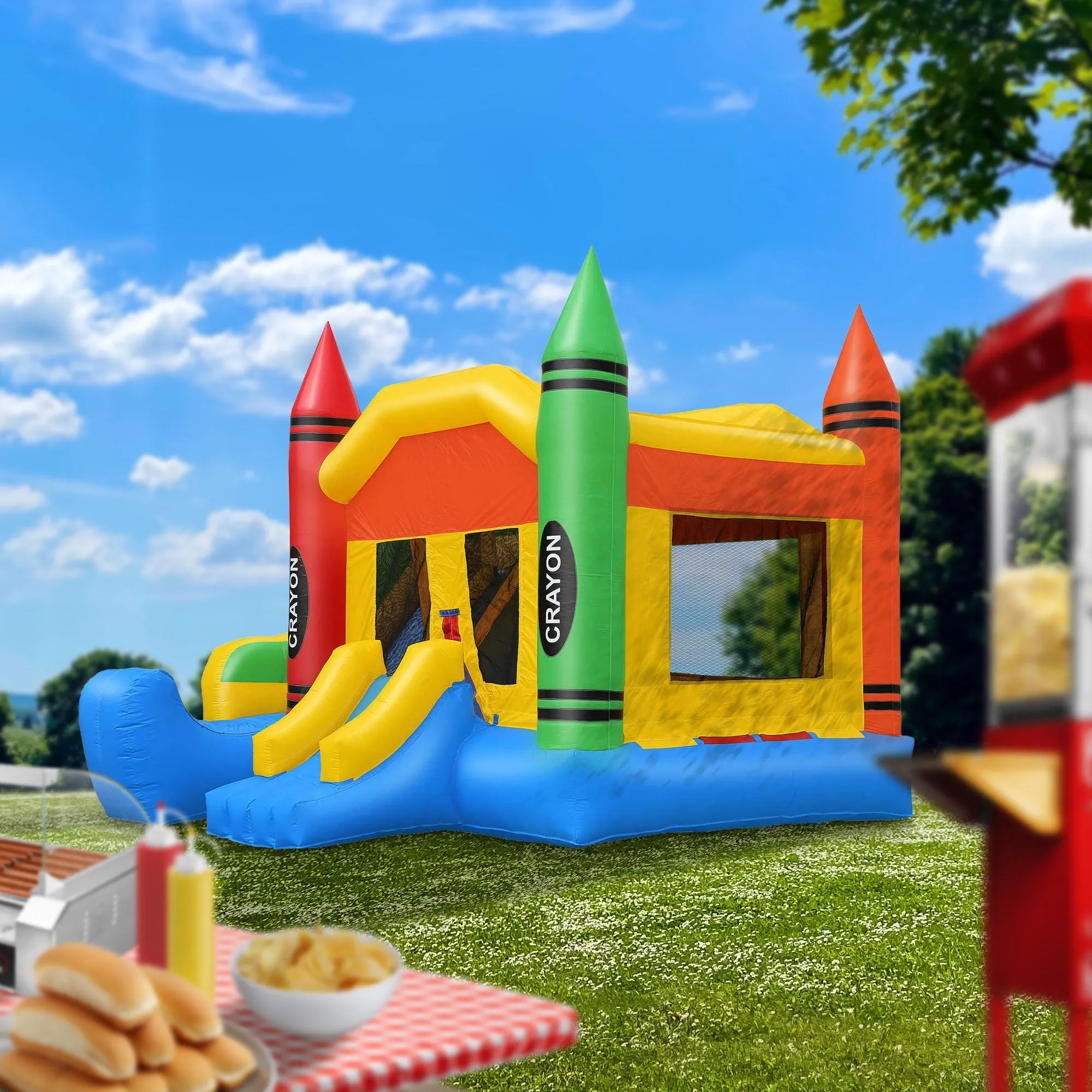 Commercial Crayon Castle Inflatable Bounce House w/ Blower by Cloud 9