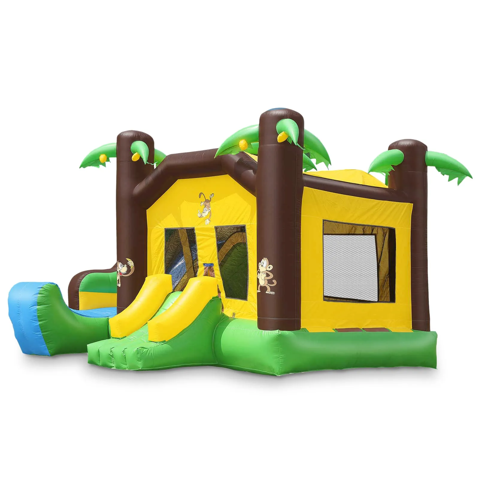 Commercial Jungle Bounce House with Blower and Slide by Inflatable HQ
