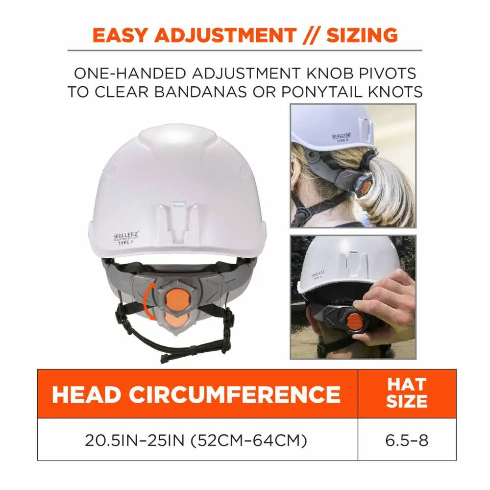 Ergodyne 60261 8976LED White Safety Helmet with LED Light Type 2 Class E