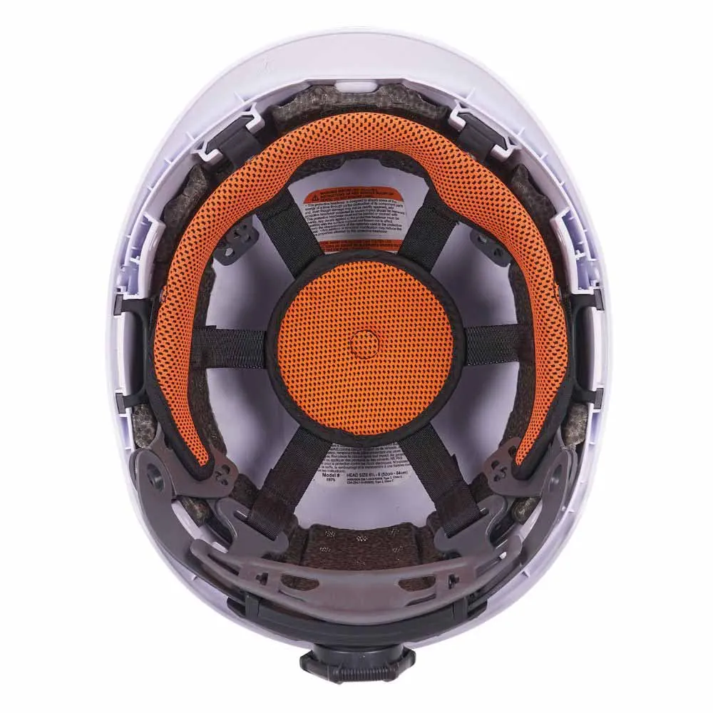 Ergodyne 60261 8976LED White Safety Helmet with LED Light Type 2 Class E