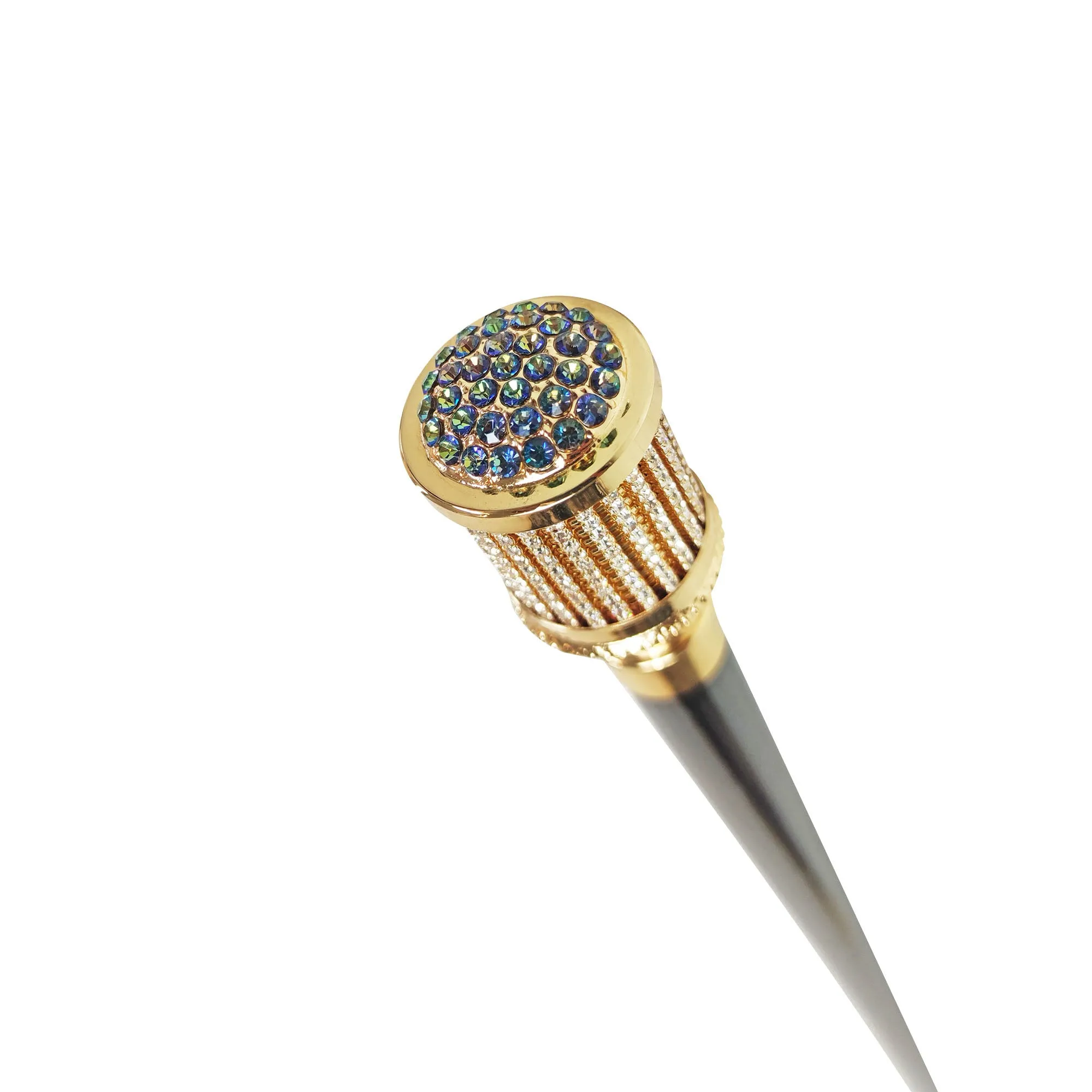 Fine and elegant walking stick with crystals