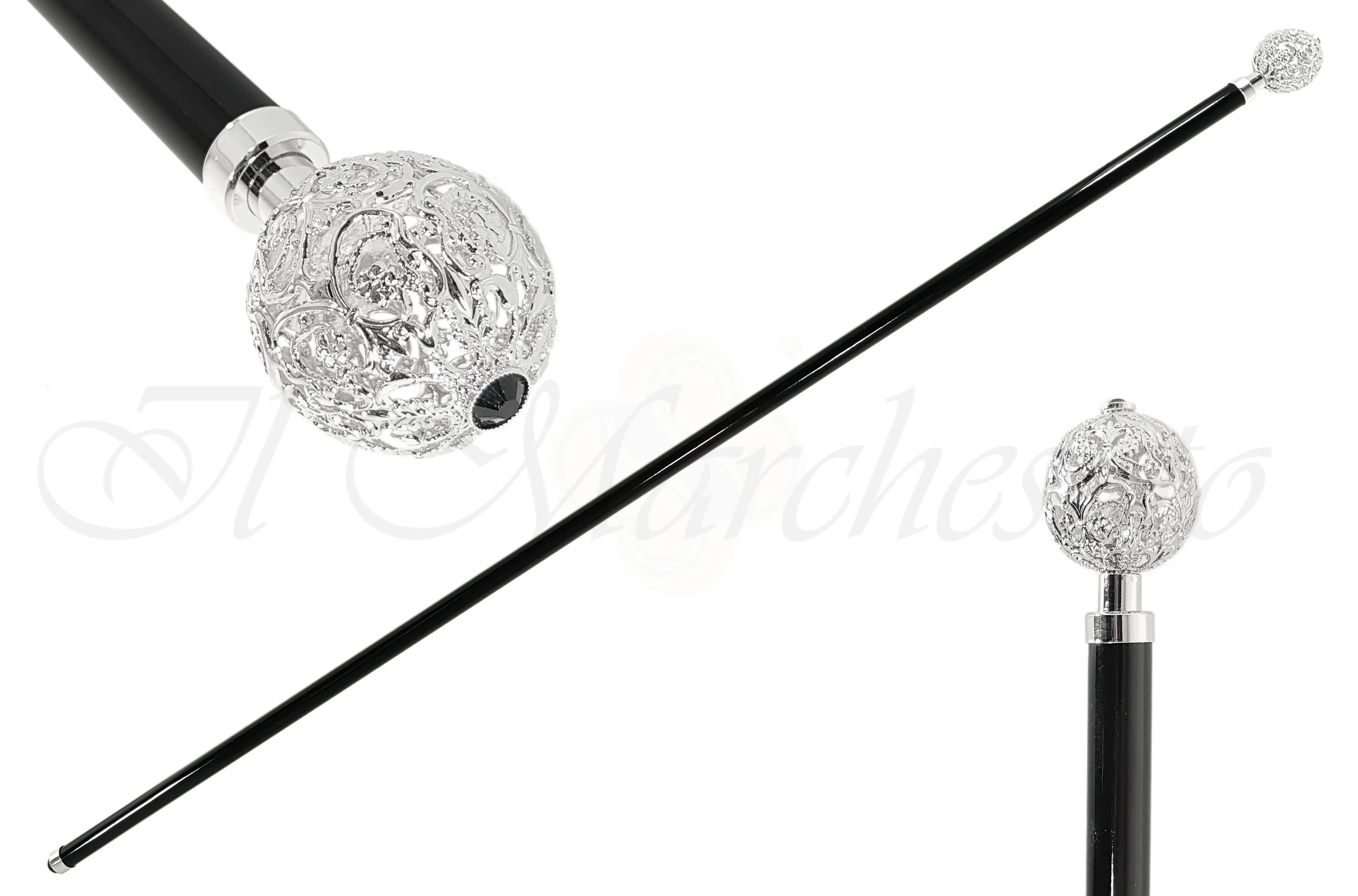 Fine Evening Cane - Filigree Sphere