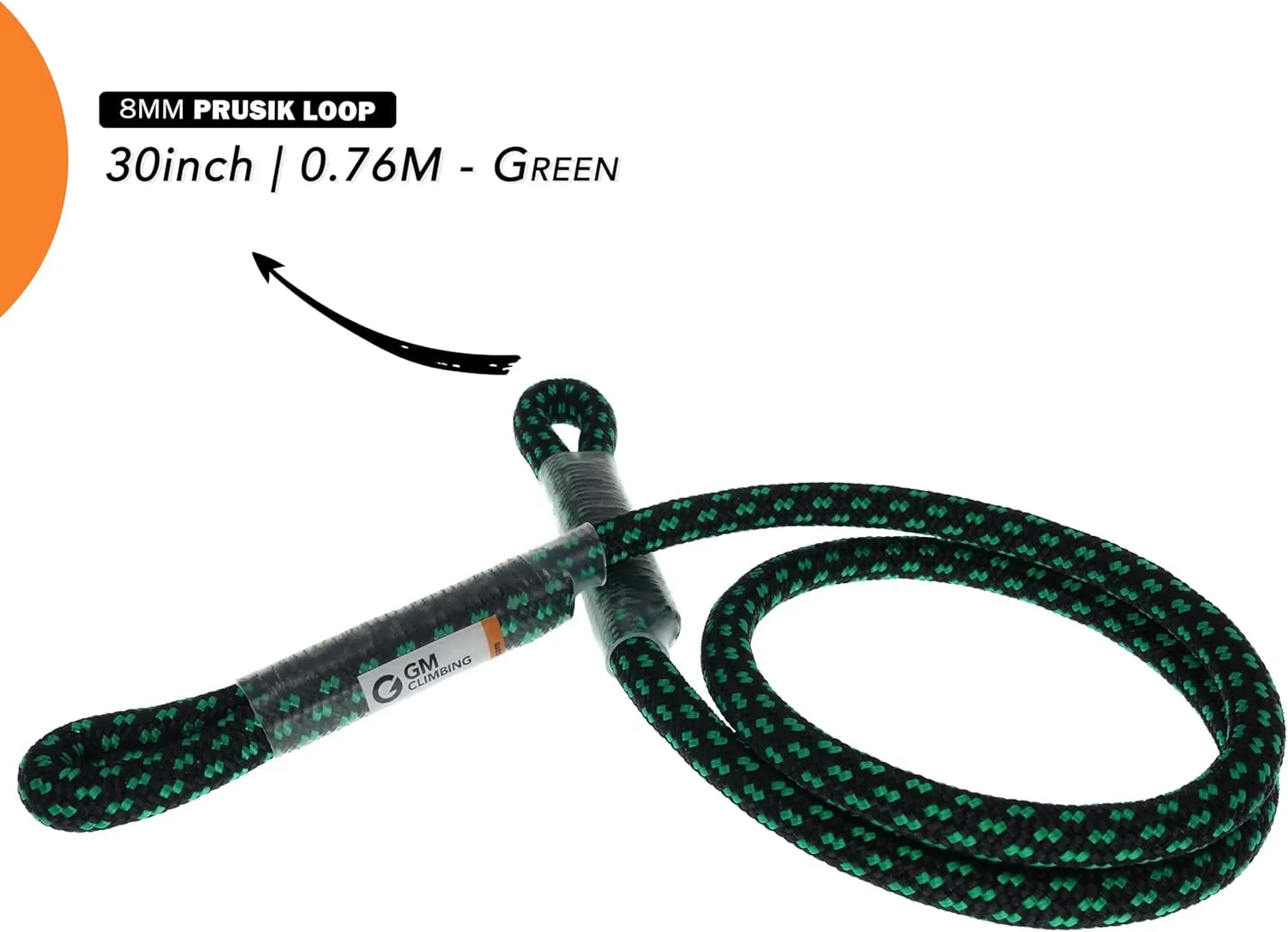 GM CLIMBING 8Mm (5/16") Prusik Sewn Eye-To-Eye Pre-Sewn 30 Inch