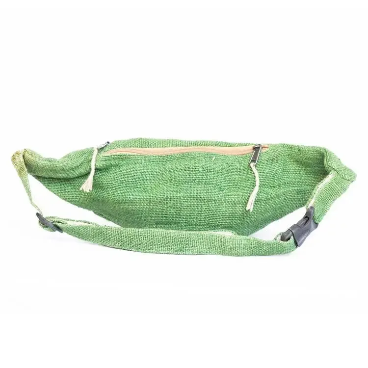 Handcrafted Green Hemp Fanny Pack – Stylish, Durable & Eco-Friendly