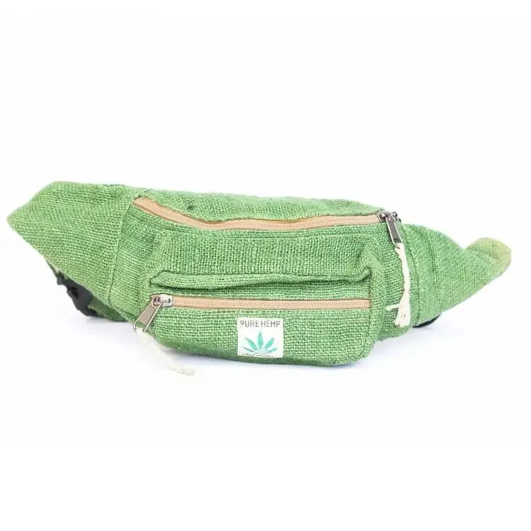 Handcrafted Green Hemp Fanny Pack – Stylish, Durable & Eco-Friendly