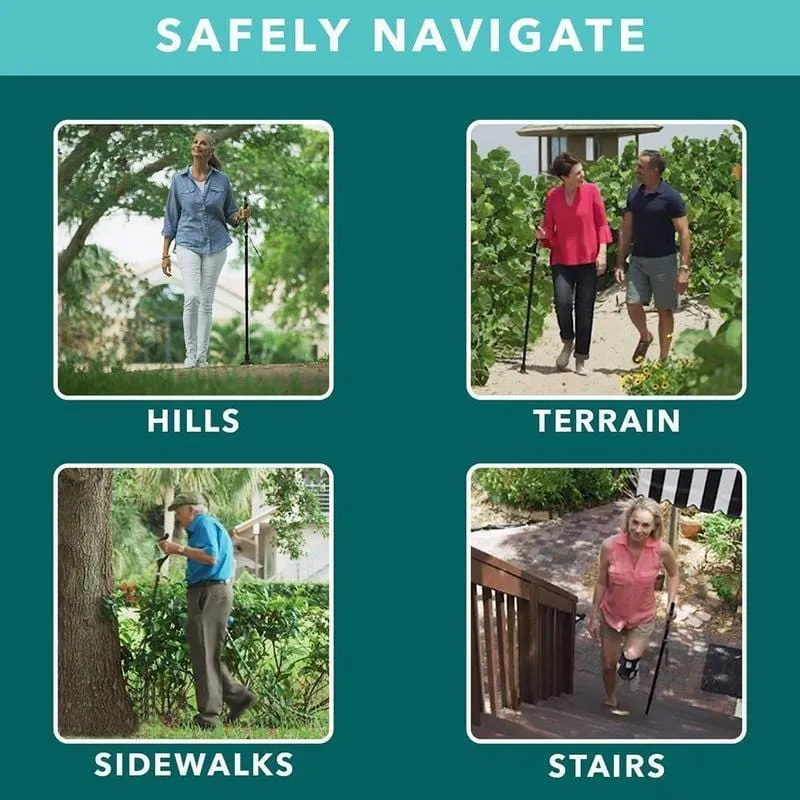 Height-Adjustable Multifunction Posture Cane