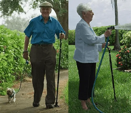 Height-Adjustable Multifunction Posture Cane