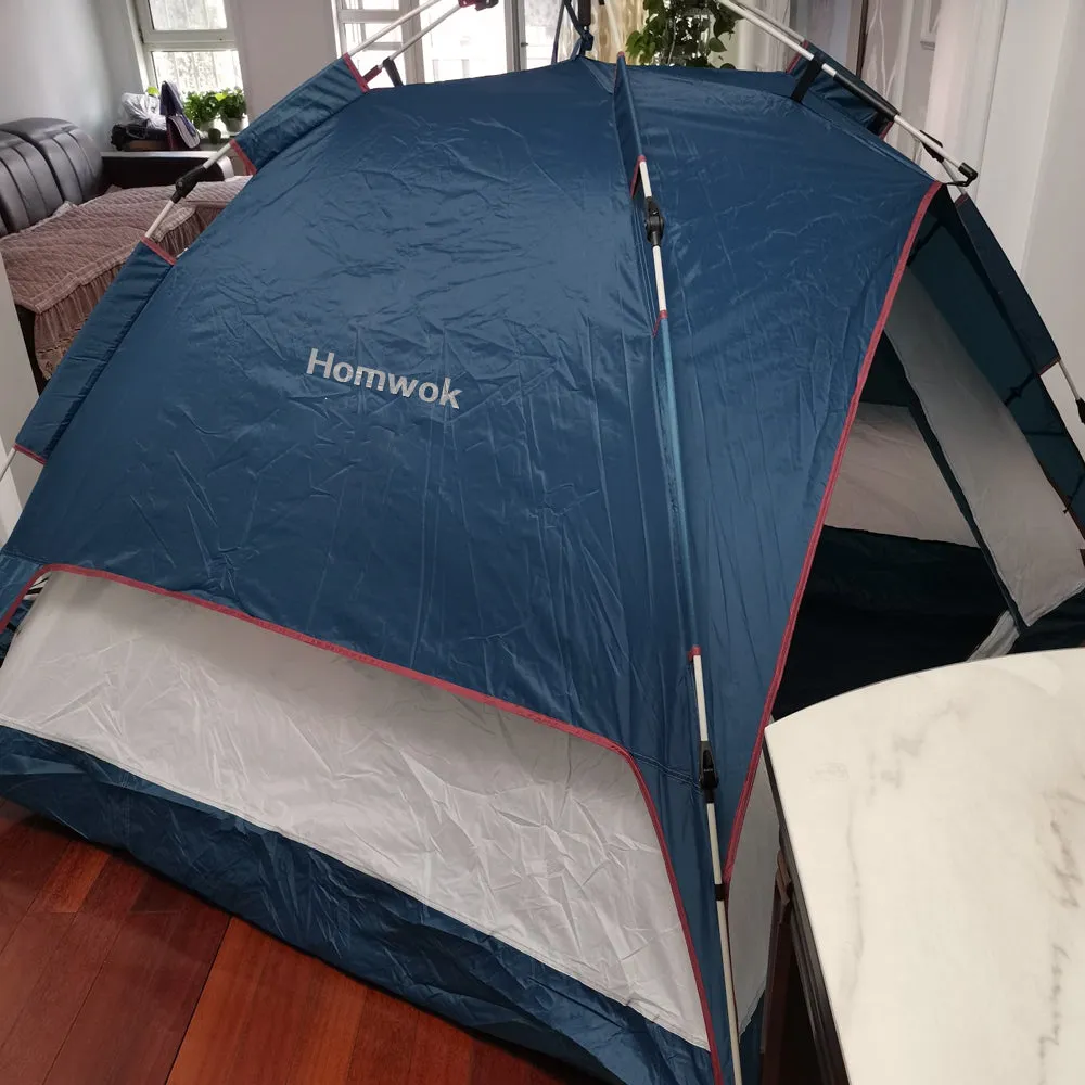Homwok tent for camping, 4 person tent portable instant tent automatic tent waterproof windproof