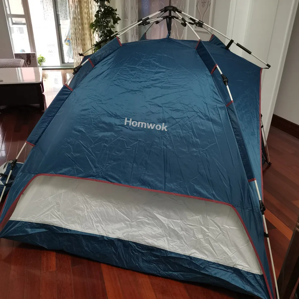Homwok tent for camping, 4 person tent portable instant tent automatic tent waterproof windproof