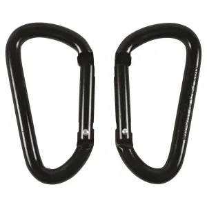 Karabiner 6mm Twinpack - Black