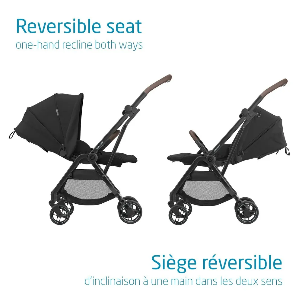 Maxi Cosi Leona Ultra Compact Stroller - Essential Black