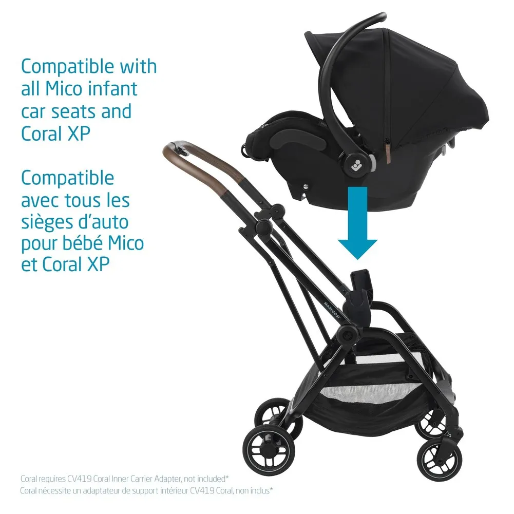 Maxi Cosi Leona Ultra Compact Stroller - Essential Black