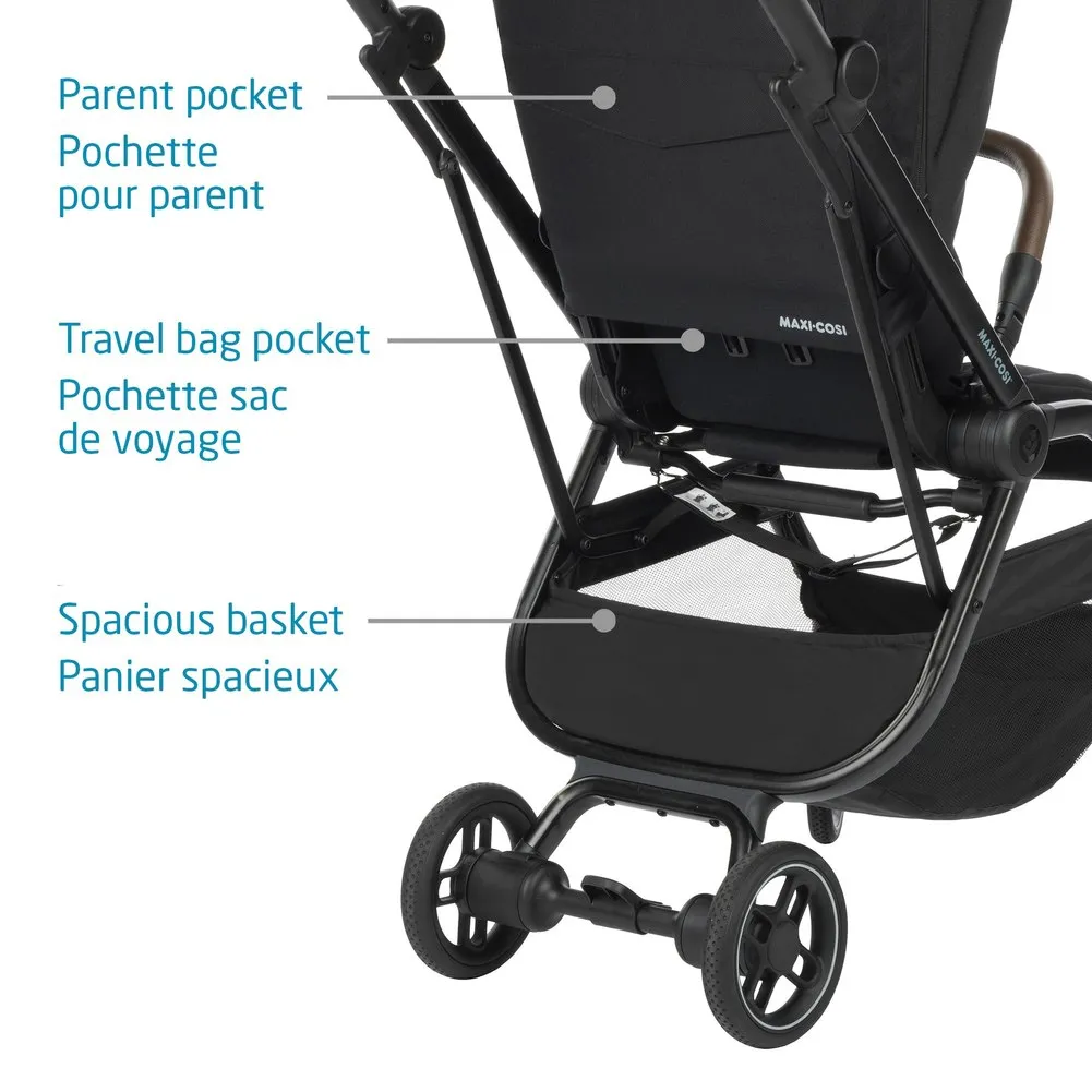 Maxi Cosi Leona Ultra Compact Stroller - Essential Black