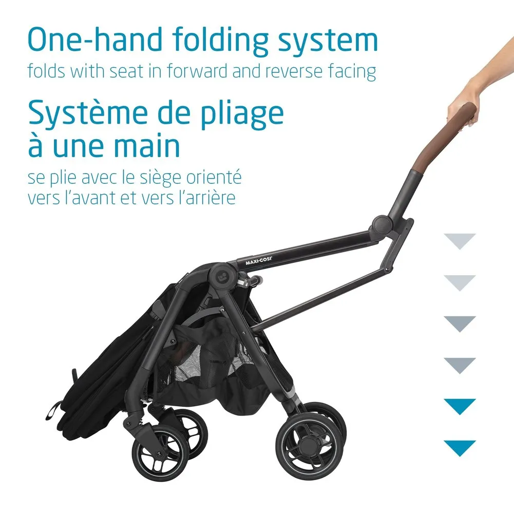 Maxi Cosi Leona Ultra Compact Stroller - Essential Black