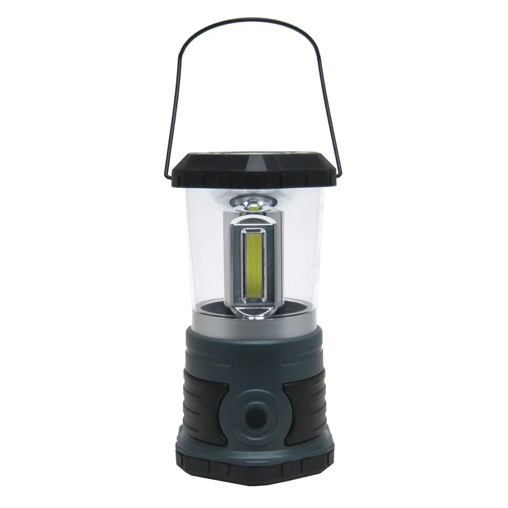 Mighty Power C.o.b. Led Lantern With Compass & Handle, Gray-black, 750 Lumens