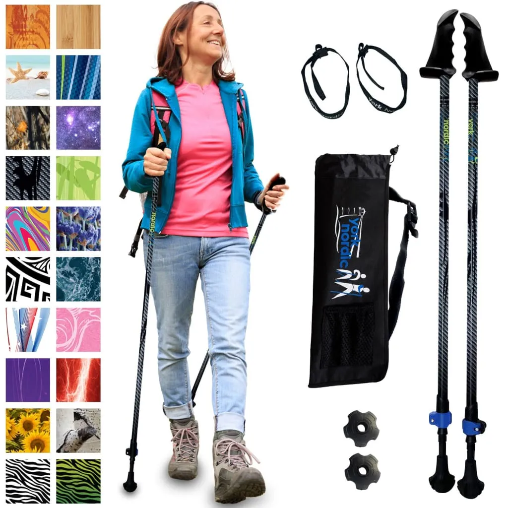 Motivator Walking Poles for Balance and Rehab - Patented Stability Grips - Lightweight, Adjustable, and Collapsible -2 Pieces Adjustable w/flip Locks, Detachable feet and Travel Bag