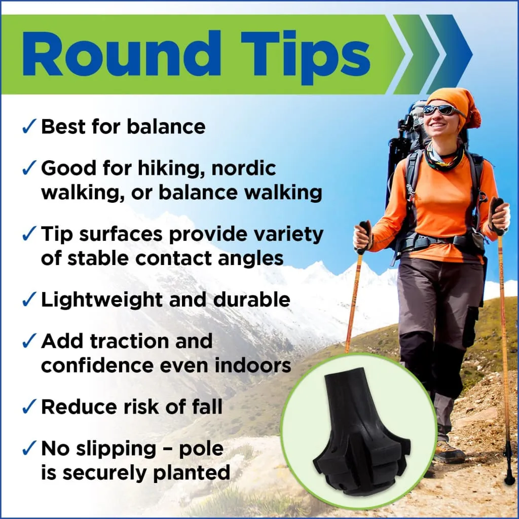 Motivator Walking Poles for Balance and Rehab - Patented Stability Grips - Lightweight, Adjustable, and Collapsible -2 Pieces Adjustable w/flip Locks, Detachable feet and Travel Bag