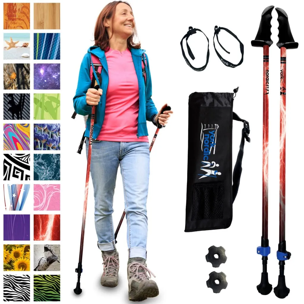 Motivator Walking Poles for Balance and Rehab - Patented Stability Grips - Lightweight, Adjustable, and Collapsible -2 Pieces Adjustable w/flip Locks, Detachable feet and Travel Bag
