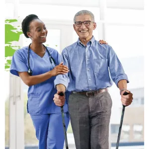 Motivator Walking Poles for Balance and Rehab - Patented Stability Grips - Lightweight, Adjustable, and Collapsible -2 Pieces Adjustable w/flip Locks, Detachable feet and Travel Bag