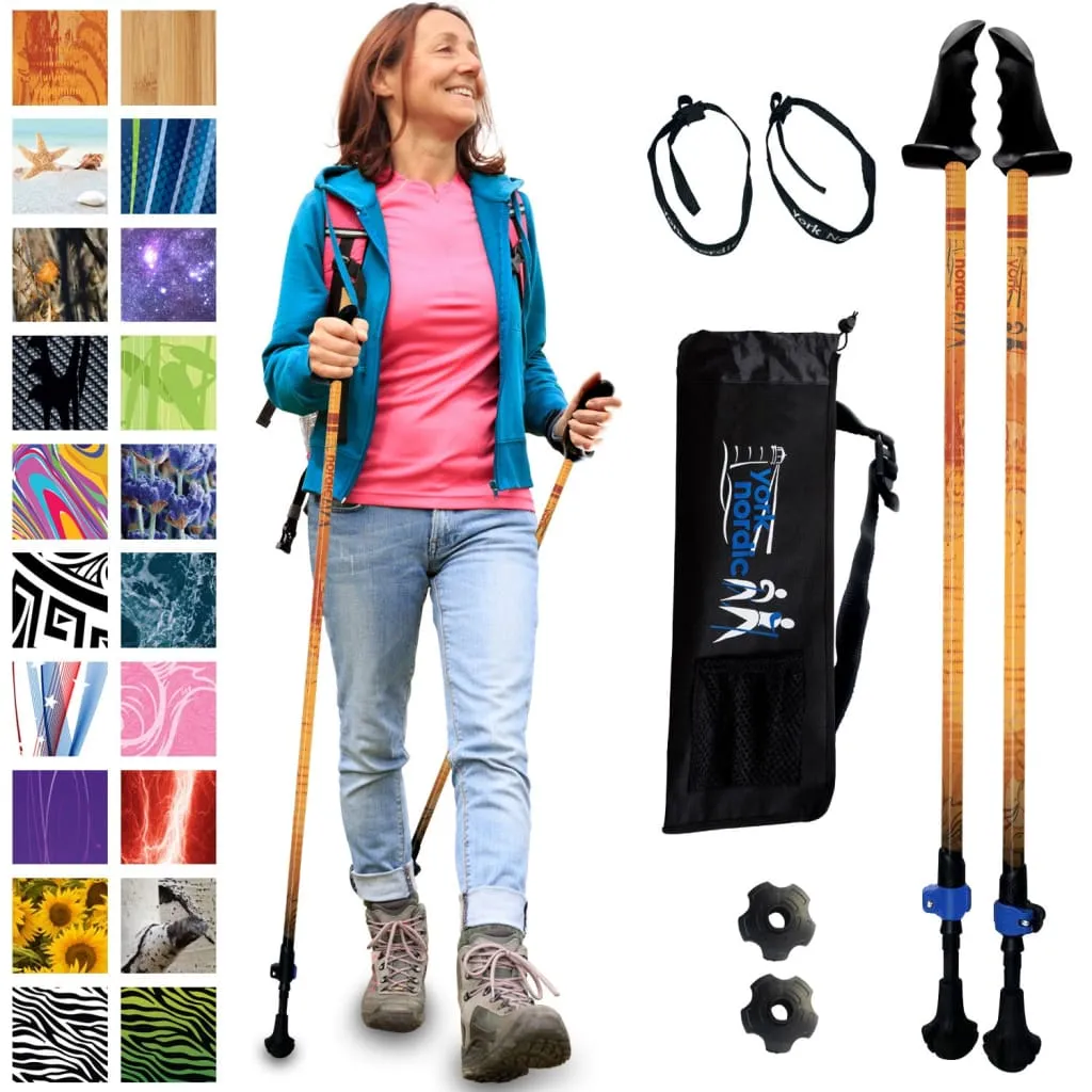 Motivator Walking Poles for Balance and Rehab - Patented Stability Grips - Lightweight, Adjustable, and Collapsible -2 Pieces Adjustable w/flip Locks, Detachable feet and Travel Bag