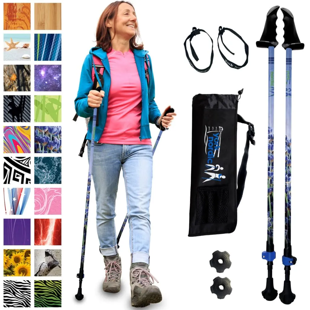 Motivator Walking Poles for Balance and Rehab - Patented Stability Grips - Lightweight, Adjustable, and Collapsible -2 Pieces Adjustable w/flip Locks, Detachable feet and Travel Bag