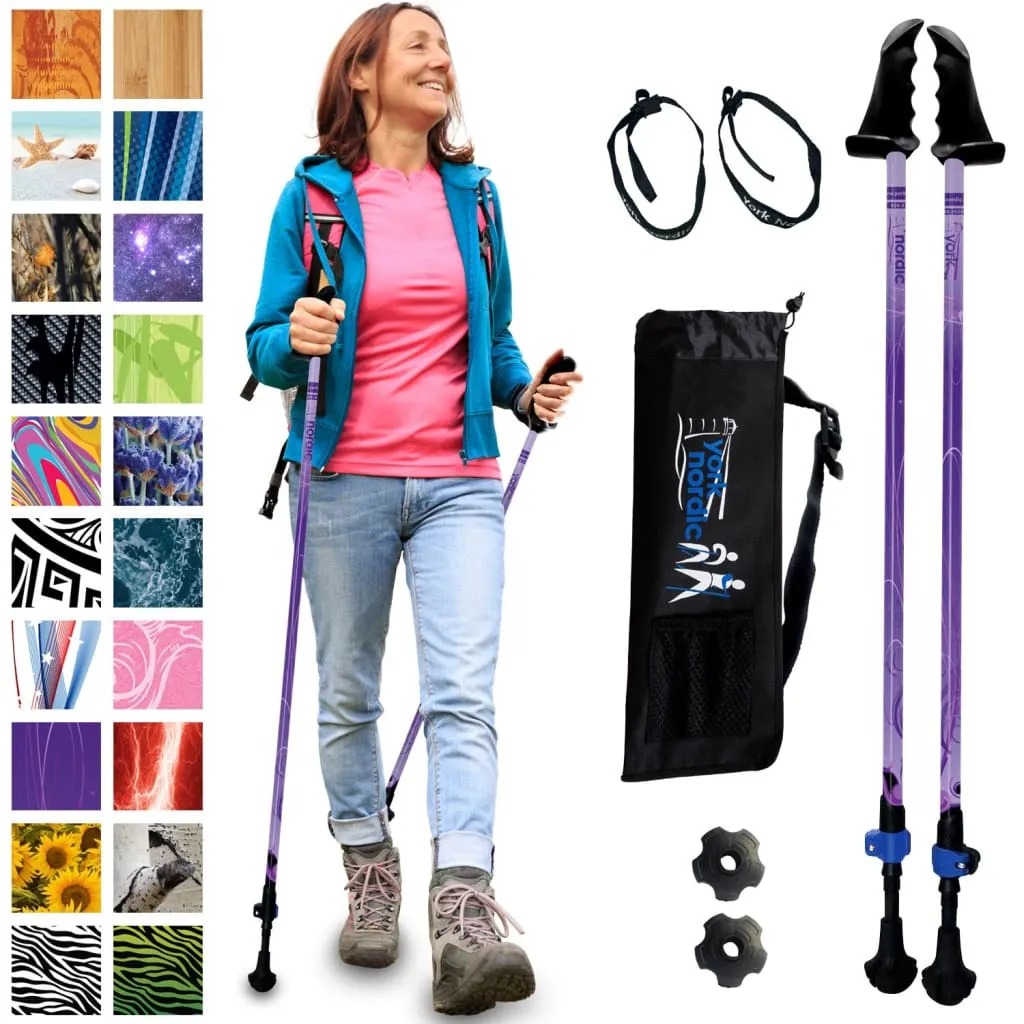 Motivator Walking Poles for Balance and Rehab - Patented Stability Grips - Lightweight, Adjustable, and Collapsible -2 Pieces Adjustable w/flip Locks, Detachable feet and Travel Bag