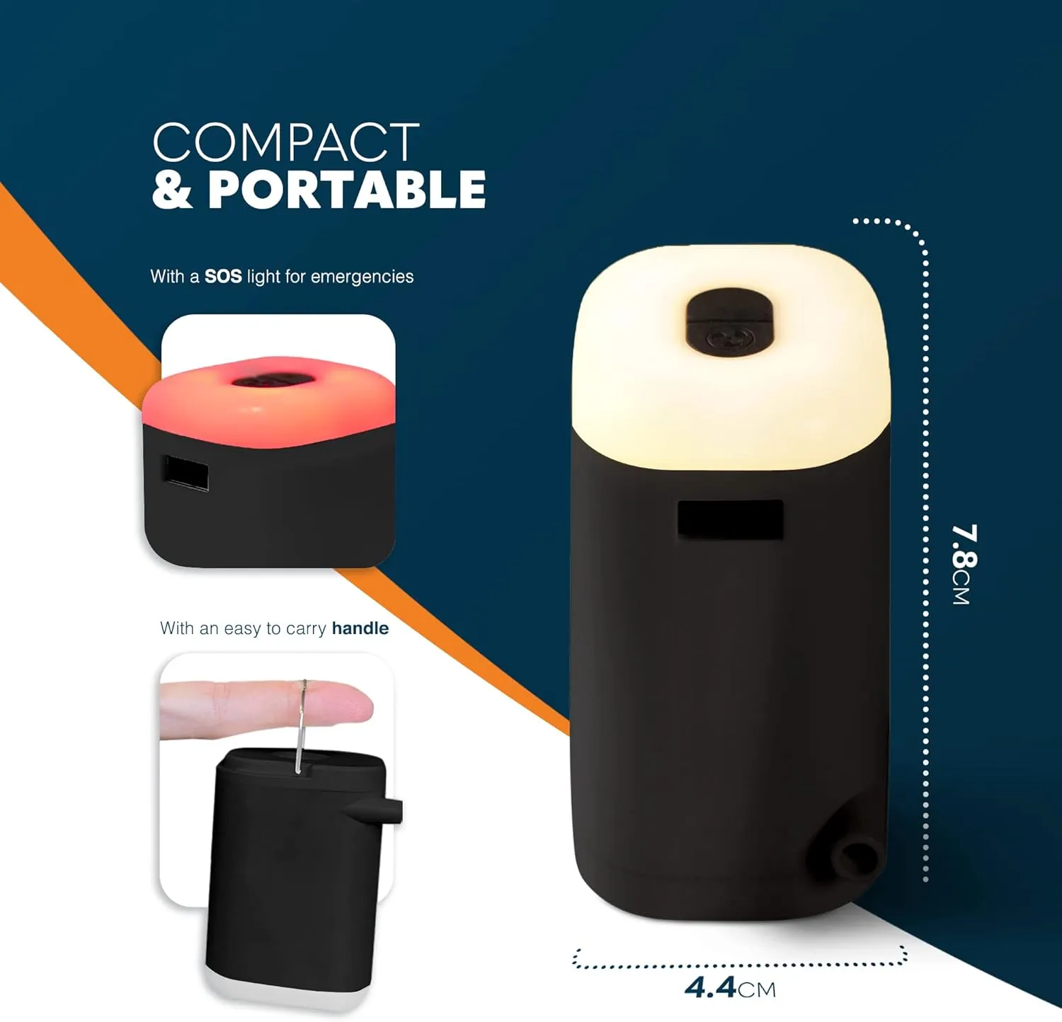 Portable Air Pump with Inflation & Deflation, Camping Lantern, and Power Bank – 2400mAh Battery, SOS Light, Compact for Camping, Outdoors, Hiking, Air Beds, Vacuum Storage Bags, & Pools