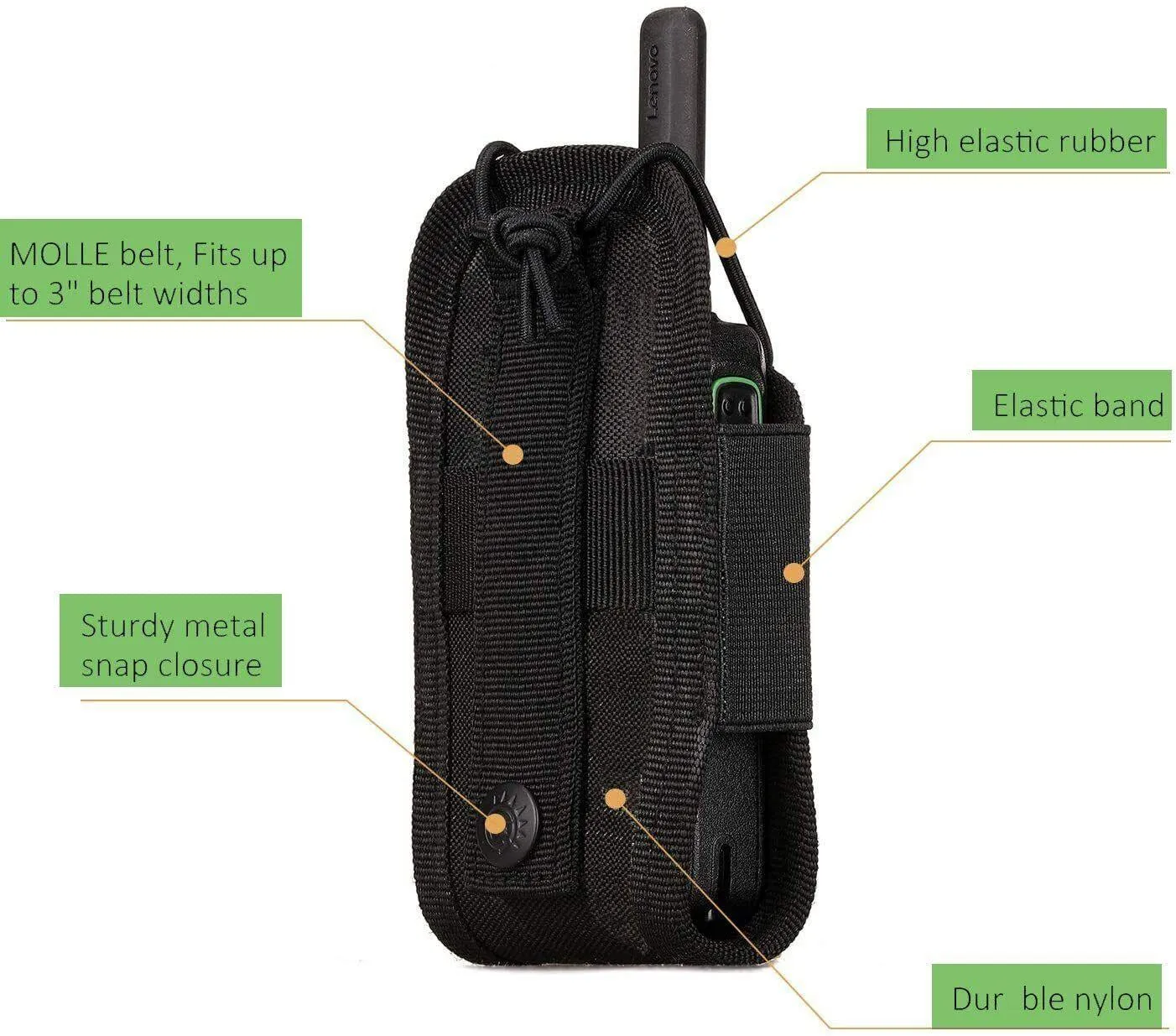SILVER KNIGHT WALKIE TALKIE POUCH, MOLLE - 440