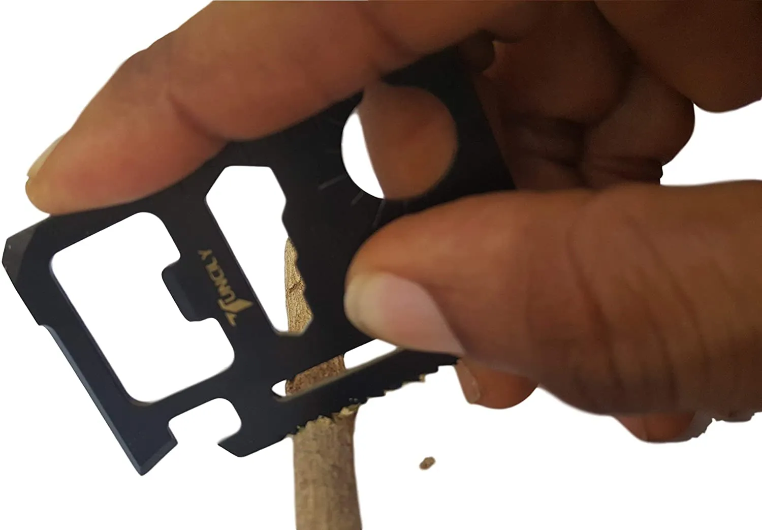 Survival Credit Card Multitool by Tuncily (Black) - 11 in 1 Wallet Multipurpose Tool, Bottle Opener, Everyday Utility Tactical Multi Tool, Christmas Gifts Stocking Stuffers for Men