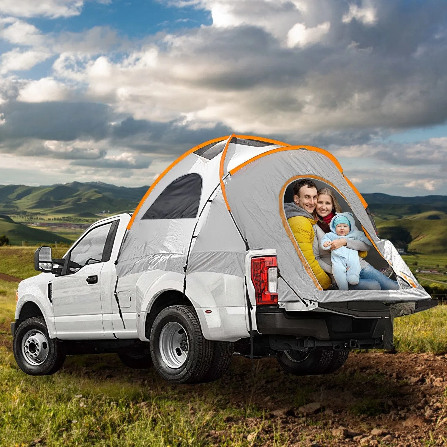 Truck Bed Tent Waterproof Windproof Pickup Truck Tent with Carry Bag