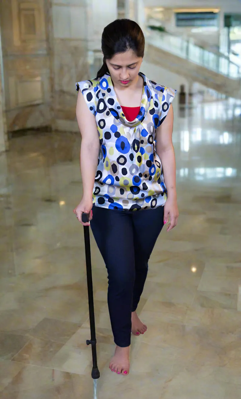 Walking Stick For Old Age Height Adjustable Aluminum Lightweight for Patients, Old People, Physically Challenged - Anti Slip Base JSB W09